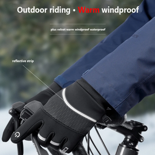 Rukavice za touch screen Vilico crne L - 213592