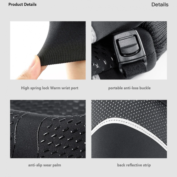 Rukavice za touch screen Vilico sive L - 213593