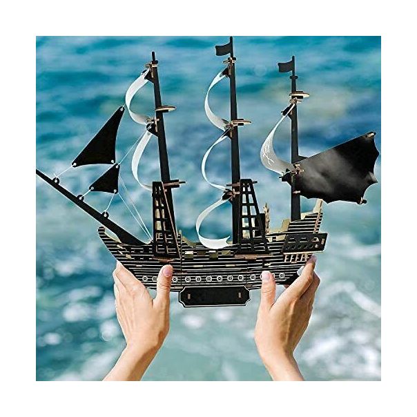 3d drvena slagalica - CRNI BISER - 111-1-1