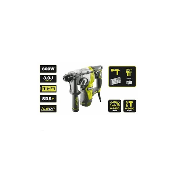 RYOBI Električna čekić-bušilica SDS+ 800W RSDS800-K - RSDS800-K