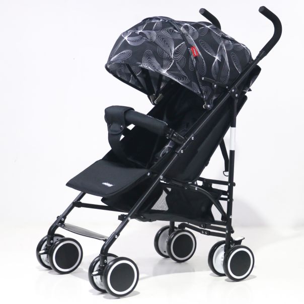 ePlayBaby Kišobran kolica (S200) - black circle - S200BLKCR
