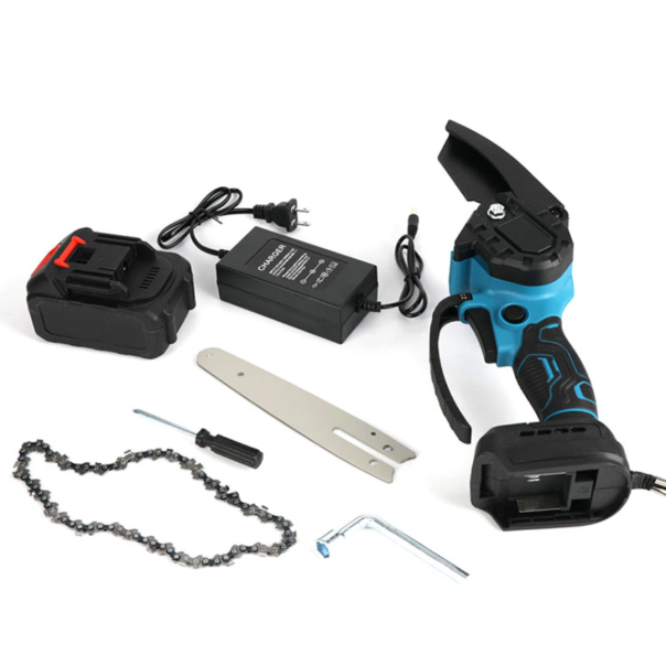 AKU mala testera za drva u koferu, sa dve baterije, rukavicama i zaštitnim naočarima 48v - EP2964153