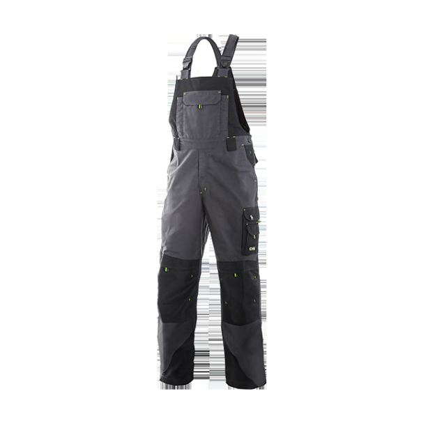 CANIS Radne pantalone sa tregerima Sirius Tristan, siva/zelena - 34875