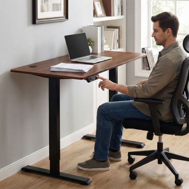 MODERNHOME Samostojeci electric sto 120x60 cm podesavanje visine 72–117 cm dark oak - EP2828250