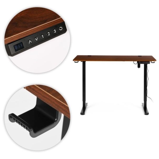 MODERNHOME Samostojeci electric sto 120x60 cm podesavanje visine 72–117 cm dark oak - EP2828250