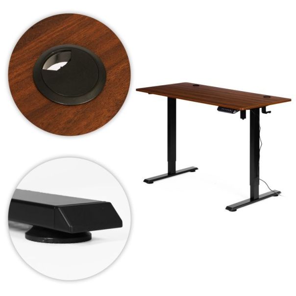 MODERNHOME Samostojeci electric sto 120x60 cm podesavanje visine 72–117 cm dark oak - EP2828250