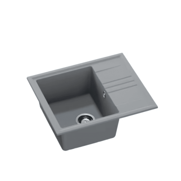SANDONNA Granitna sudopera sa oceđivačem 59x50cm Alina, grafit siva - 2792-1-1