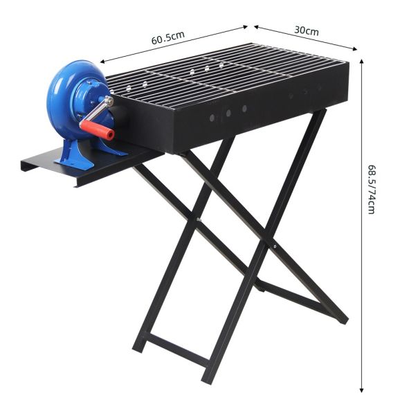 Roštilj na ćumur sa ventilatorom 30 × 69 × 106 cm - EP3173606