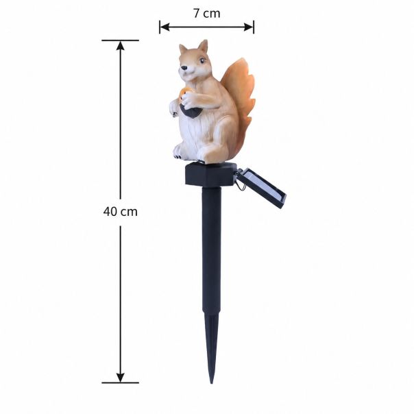 Solarna baštenska LED lampa Veverica 40 cm – Dekorativna spoljašnja rasveta - EP3173648