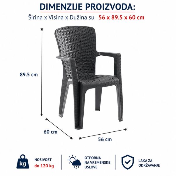 SIDE Baštenska stolica SIDE dugačka - EP3173591