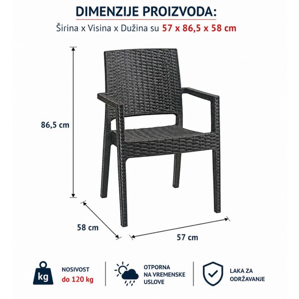 Baštenska Stolica Ratan PVC - EP3170387