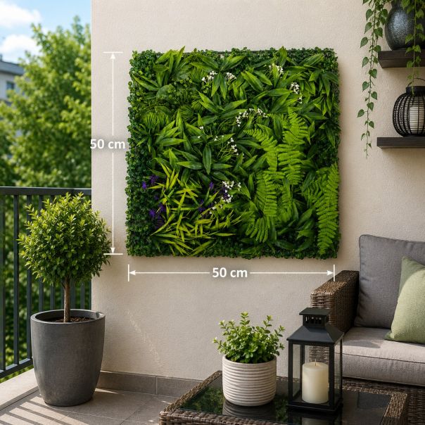 PVC veštačka živa ograda 50 × 50 cm – Dekorativni zeleni panel - EP3170405