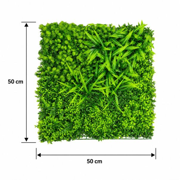PVC veštačka živa ograda 50 × 50 cm – Dekorativni zeleni panel - EP3176283