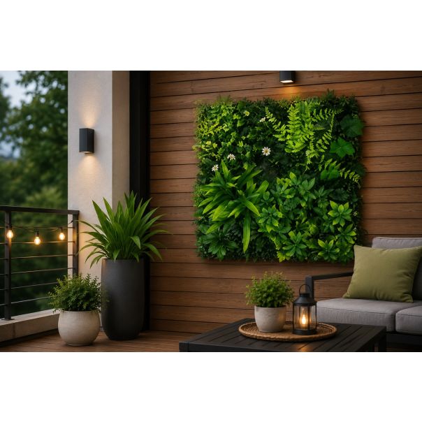 PVC Veštačka Živa Ograda 50 × 50 cm – Dekorativni Zeleni Panel - EP3170426