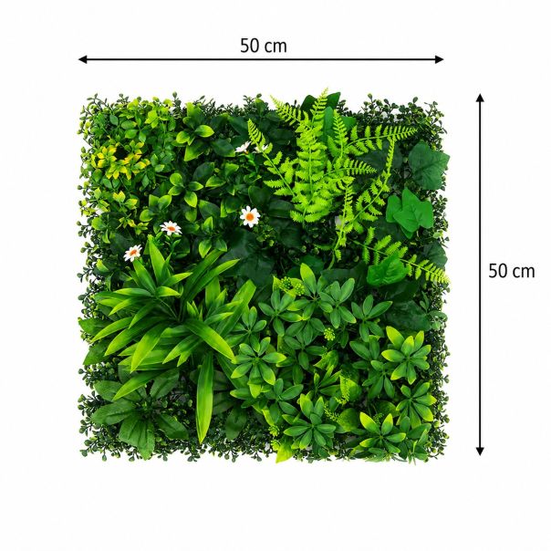 PVC Veštačka Živa Ograda 50 × 50 cm – Dekorativni Zeleni Panel - EP3170426