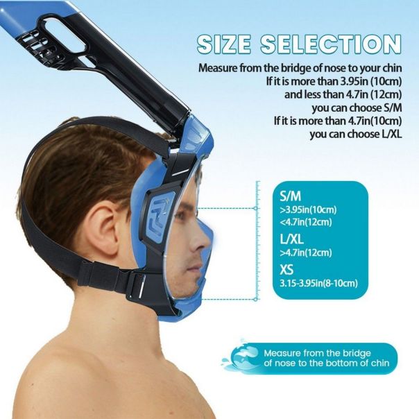 BLUE REEF Maska full face white black U - SC-04