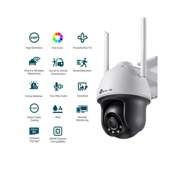 TP LINK Kamera VIGI C540-W(4mm), 4MP spoljna, color wifi PT network - SCA00800