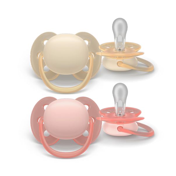 AVENT Set varalica Ultra soft 0-6m, koralna/žuta - SCF091-38