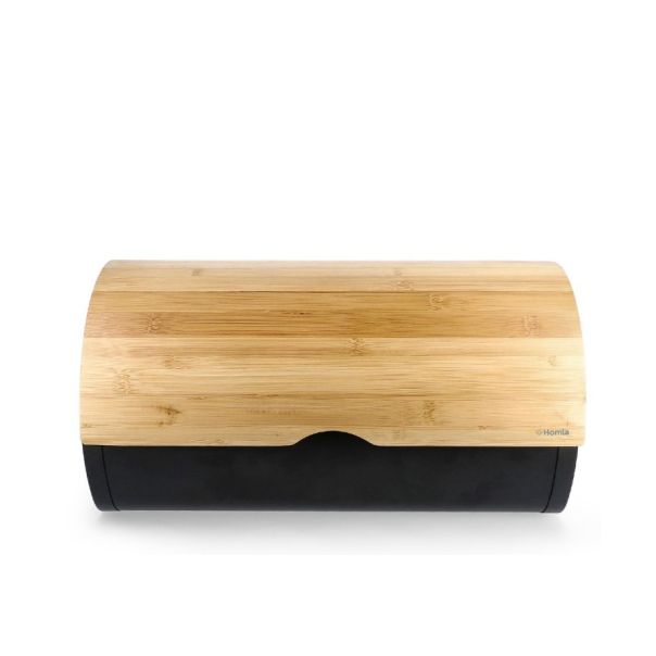 DEKOR DOM Kutija za hleb RAKEL 38x25x21 - Black - HML - EP2880387