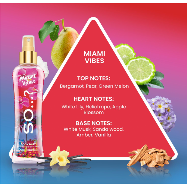 So…? Miami Vibes Body Mist 200ml - SO01068
