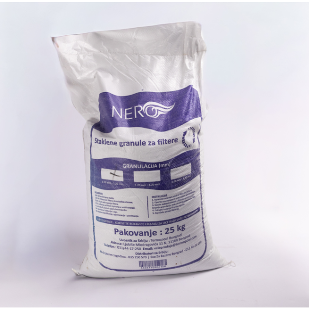 NERO Filterska ispuna staklene granule krupne 1.3-3.2mm 25kg - 32223