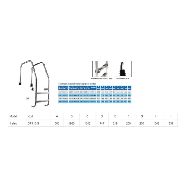 FF Merdevine prelivne AISI304 4 stepenika - šolja merdevine - EP2885545
