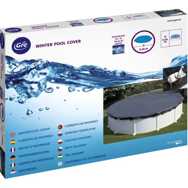 Gre Zimski prekrivač 120 g/m² za bazen 360/350 cm (prečnik bazena fi 440) - EP3218735