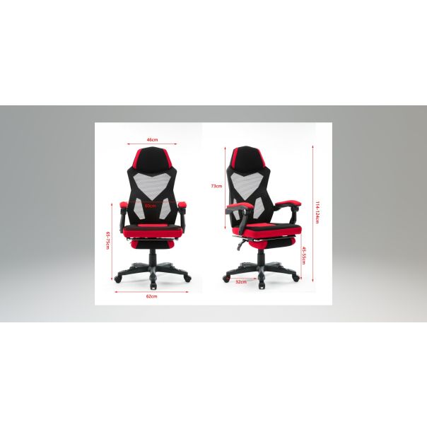 ePlayGame Gejmerska stolica HC-6H01 crno crvena - HC-6H01