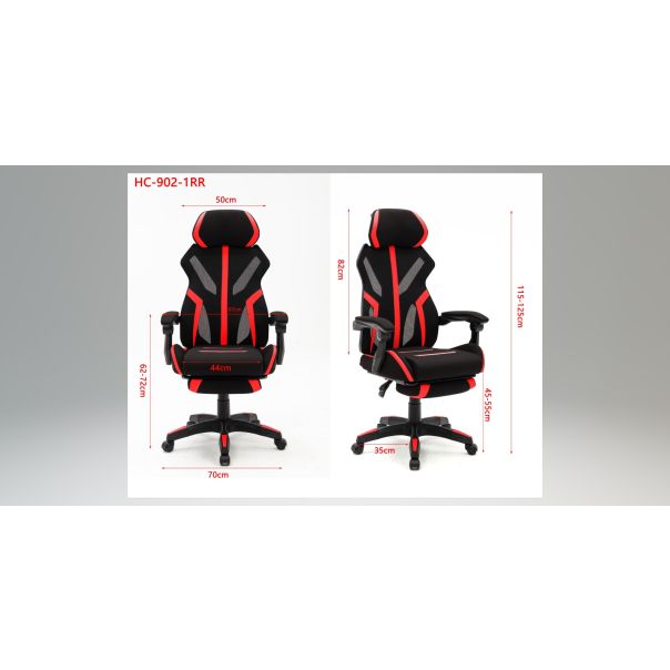 ePlayGame Gejmerska stolica HC-902-1RR crvena - HC-902-1RR