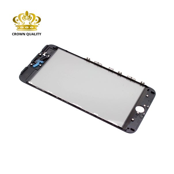 Staklo touch screen-a za Iphone 7 Plus + frame + OCA stiker + polaroid ORG (Crown Quality) black - EP3043456