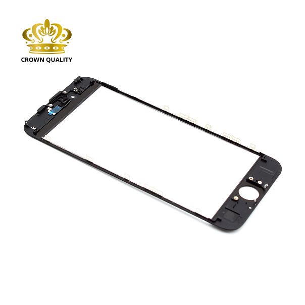 Staklo touch screen-a za Iphone 6S + frame + OCA stiker (Crown Quality) black - EP3041338