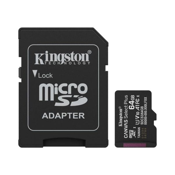 Memorijska kartica Kingston SelectPlus 64GB gen 3 150MB/s SDCS3 + adapter - EP2900643