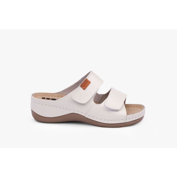 LEON Ženska papuča Selena- bela - 931-BE