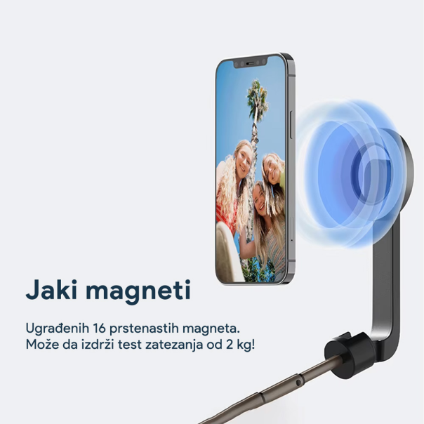 Selfie stick + mini tripod/stabilizator magnetic - 216085-1