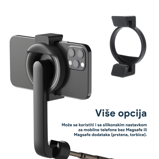 Selfie stick + mini tripod/stabilizator magnetic - 216085-1