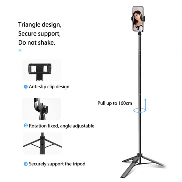 Selfie stick A35 + tripod crni - 209708