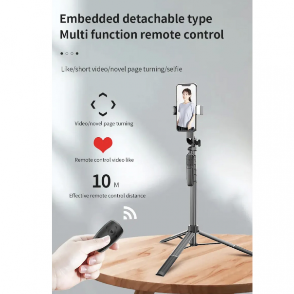 Selfie stick A66 + tripod crni - 209707