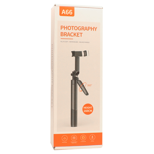 Selfie stick A66 + tripod crni - 209707