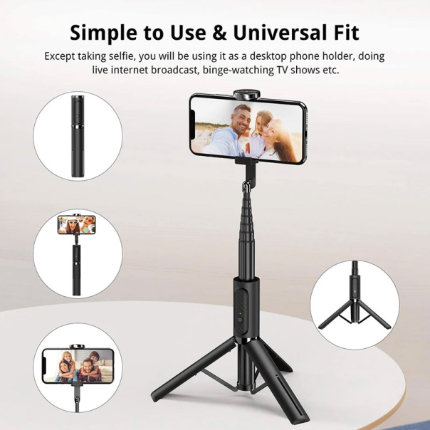 Selfie stick Seajic Oth-AB202 bluetooth + tripod crni - 617434