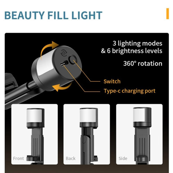 Selfie stick Q12S + tripod beli - 209711