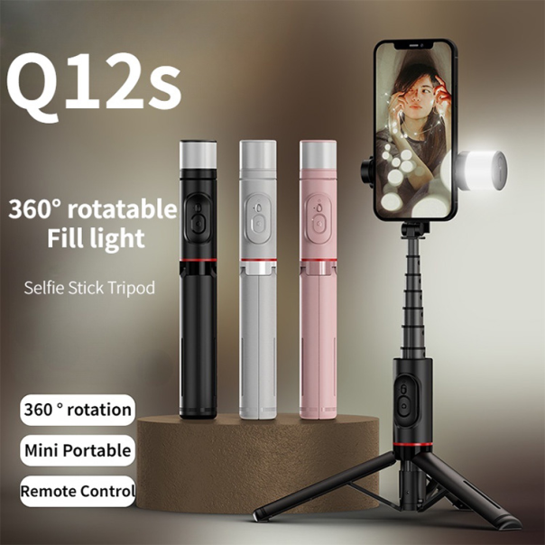 Selfie stick Q12S + tripod crni - 209709