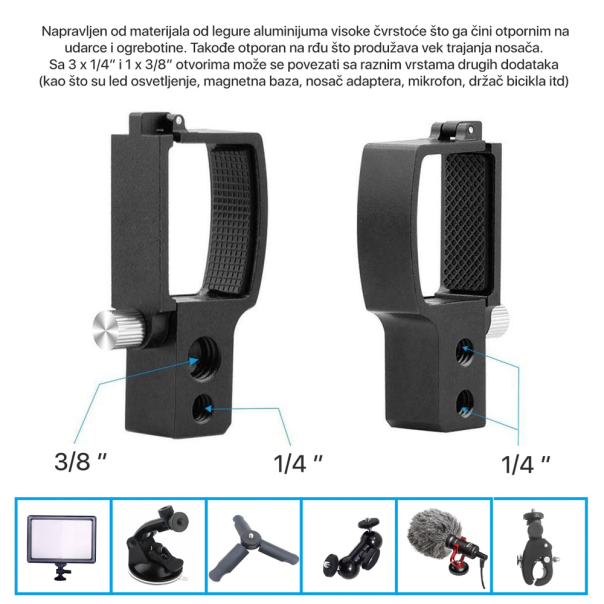 Selfie stick sa Type C kablom crni - 209444
