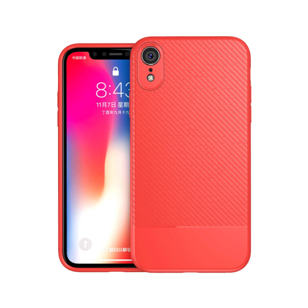 Maska za iPhone XR Semicarbon crvena - 027069