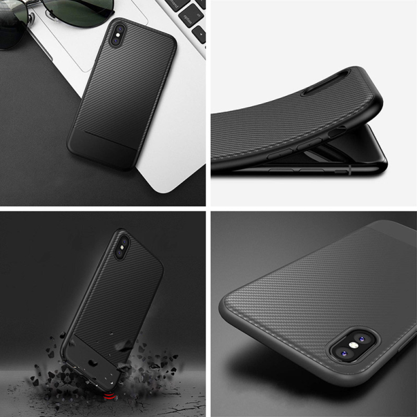 Maska za iPhone XR Semicarbon crvena - 027069