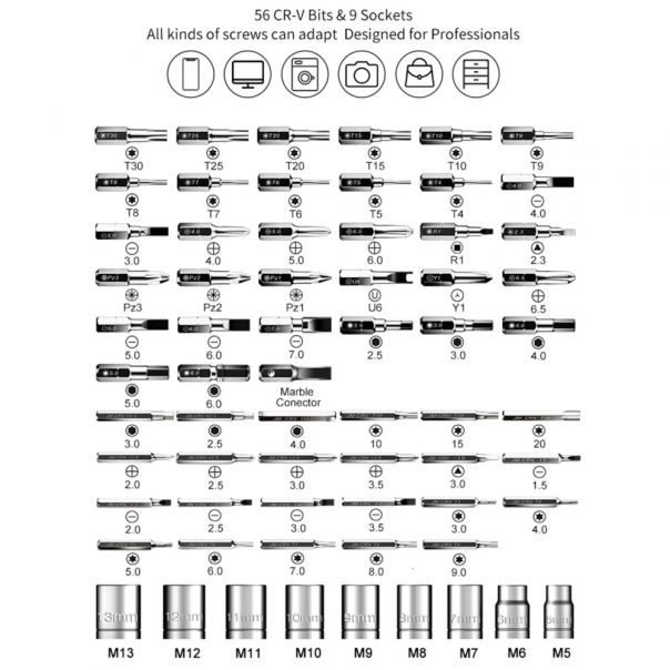 Set alata JAKEMY JM-6111, 69 u 1 - 213483