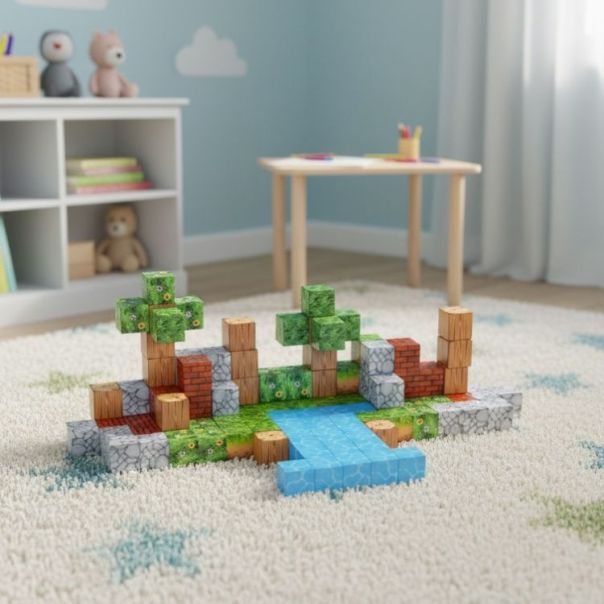 ECO TOYS Set magnetnih kocki za decu – 119 delova - EP2752009