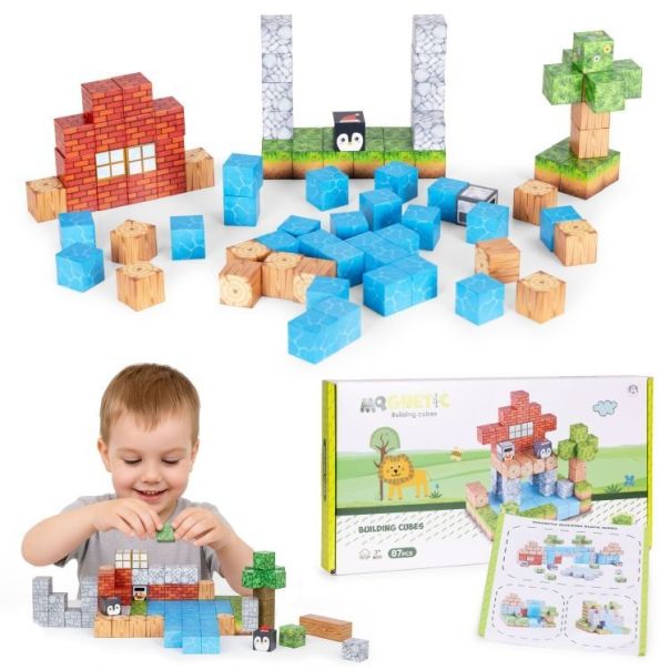 ECO TOYS Set magnetnih kocki za decu – 87 delova - EP2752012