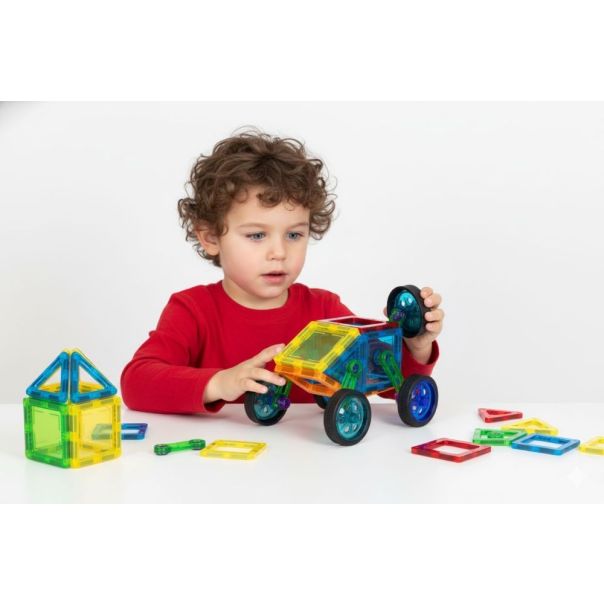 ECO TOYS Set magnetnih kocki za decu – kuća i auto, 48 delova - EP2752018