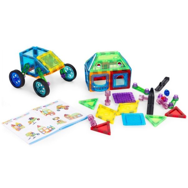 ECO TOYS Set magnetnih kocki za decu – kuća i auto, 48 delova - EP2752018