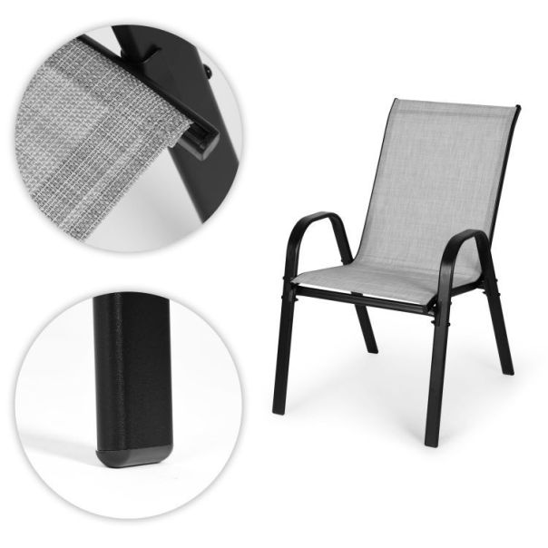 MULTIGARDEN Set od 2 baštenske stolice light gray - EP2742362